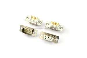 High Quality DB9 D-SUB Connector Solid Copper Gold Plated Solder Type Male and Female D-Sub Connectors
