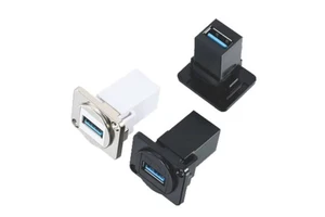 USB3.0 D Type Module Automotive Adapter 12V Zinc Alloy Housing Efficient Port Connectors Square Socket