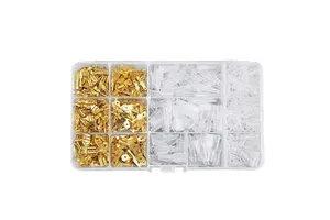 Terminal Block Connector Silver/Gold Terminal 1050/270/315pcs Set Box 2.8/4.8/6.3MM Cold Pressed Terminal Spring Blade Connector