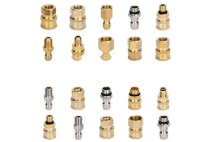 1/4-inch High-pressure Stainless Steel Aluminum Gold/Silver China Car Washer Hose Spray Nozzle Foam Cannon Adapter Quick-connect