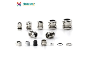 IP68 Rated CE Certified Brass Multiple Hole Insert Low Voltage Cable Gland M12-X1.5-M63-X1.5 Size Outdoor Metal Conduit Sealing