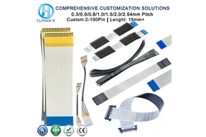 Awm 2896 80c Vw-1 FFC FPC Flat Flexible Cable 0.5MM 4 6 8 10 12 14 16 20 22 24 26 28 30 34 38 40 45 50 54 60 68 80 96 Pin