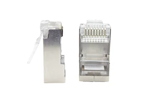 Network Modular Cat 6a Conector 8p8c UTP Rg45 Rj 45 Plug Pass Through Cat6a STP Ethernet RJ45 Connector