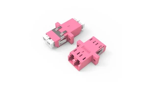 Manufacturer Single Mode LC OM4 Fiber Optic Adapters Duplex Flange Ear Coupler for FTTH