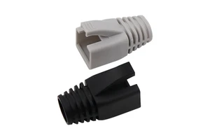 Colorful PVC Cable Protection Sleeves RJ45 8P8C Modular Network Connector Secure 8-Contacts Pin Connection Connector Accessories