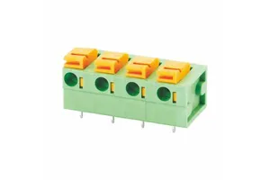Yulian 100% New High Quality 300V 10A-30A Brass Copper PCB Spring Terminal Block 100% Brass Fixed Flanges Male Female Header