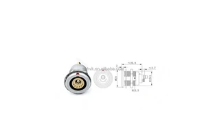 B Series Coaxial Dual-socket Aviation Connector 1 Coaxial 6 Current Dual-socket Connector 2B6+1 Coaxial Socket