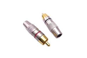 High Quality Copper Male RCA Cinch Plug Solderless Audio Video Connector