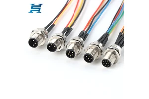 Custom Brass M8 Aviation Round Plug Connector 2-8 Pins IP67 Waterproof Female Male Socket For Front/Rear Panel Mounting Power