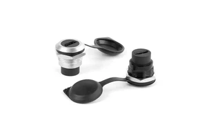 Waterproof USB Female Panel Mount Socket with Cover, Dustproof Copper Contact Cable Coupler Connector