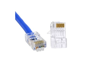 CAT6a Pass Through RJ45 Modular Plug Network Connectors UTP Gold-Plated 1.2mm Hole End for Ethernet Cable