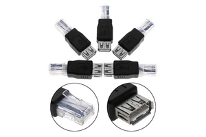 Wholesale USB a Female to RJ45 Plug Ethernet Network Converter Adapter Connector