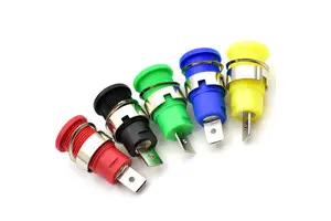 4mm Gold/Copper Banana Female Panel Mount Jack Socket Binding Post Max 32A 30V-600V Rating for Audio/Video Use 4mm Connectors