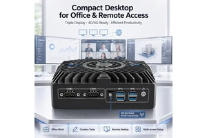 Intel 12th Gen Core I3-1215U I5-1235U I7-1255U 3 HDMI Dual COM 3x2.5G LAN SIM Slot DDR5 Active Cooling Edge Computing Mini PC