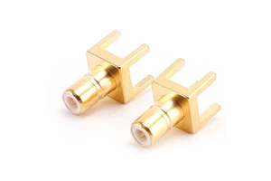 Straight SMB Plug Male Edge For PCB Mount Coaxial Connector