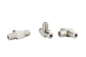 T Type RF Connector F Three- Way Female Coaxial Connector for Cable