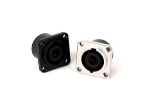 8 Pin Female Speakon Audio & Video Power Connector with Copper Contacts Zinc Alloy & PC Housing 25A Max