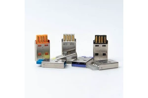 Customizable USB 2.0 Type a Male Connector 4-Pin Solder Termination with Mounting Personalized Color USB Connector