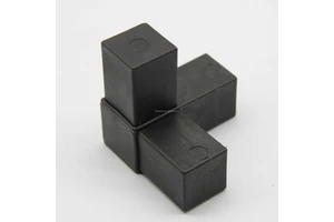 PE Plastic 25X25MM 3 Ways Aluminum Door Accessories Connectors Square Tube Accessories Tubes Connector