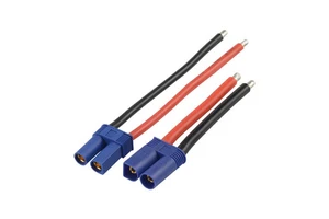 Good Conductivity EC5 50A Banana Plug Connector Soldered to Cable for RC Lipo