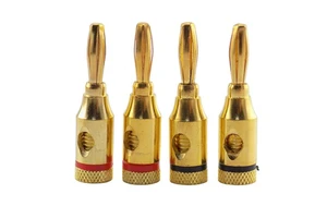 4mm Banana Plug Gold-Plated Musical Cable Wire Audio Speaker Connector Adapter Plated Speaker Cable Wire Pin Connectors
