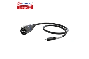 Cnlinko Manufacturer LP16 Industrial Waterproof Fast Transfer Data USB Type c Connector Male Usb Type c Female Connector