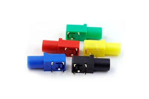 Amass Brand Model 24.245 4mm Safety Banana Jack Pure Copper 90 Degree Right Angle PCB Panel Mount Socket Tip Connectors