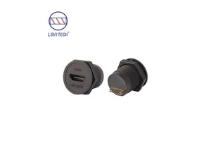 M22.5mm No Cover Rear Nut HD Straight and Solder Type Female Connector Circular Aviation Connector for Printer Copier Machinery