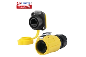 Cnlinko LP20 RJ45 Plastic Circular Waterproof Aviation Connector signal Rj45 Waterproof Connector