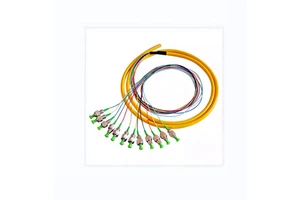 FTTH Pigtails Fiber Optic Bundle Pigtail FCAPC Connector 12 Color 0.9mm SM