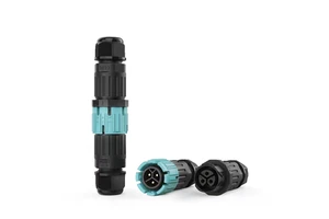E-Weichat IP68 Plastic Waterproof M19 2Pin IP68 Plastic Twist Signal Connector EW-M19MF-2P