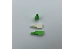 21mm Length 3.0mm SC APC Singlemode Fiber Optic Connector Square Boot With Fire-Retardant TPE Housing