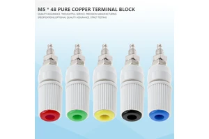 GIET High Current 4mm Banana Male Socket M5 X 48 Male Jack Panel Socket Test Terminal Binding Post Waterproof Connector