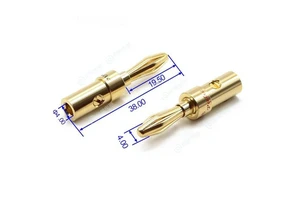 Gold Plated 4mm Audio Plug Terminals Copper Banana and Tip Connectors High Quality Audio Equipment Accessories