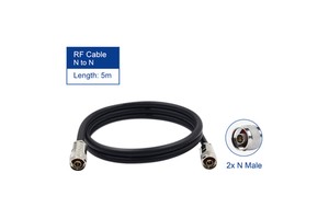 High Quality RFLink RG60 Communication Coaxial Cable 50 Ohm Low Loss 2 N-Male Connectors Solid Copper Conductor Data Transmit
