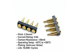 Pogo Pin 2.54mm Pitch Header Connector Bending Type 3604 Standard Pogo Pin Magnetic Connector For Smart Device Pogo Pin