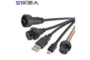 Micro Waterproof Usb 2.0 Connector Type c Data Wire Male Female Circular Socket Plug Pcb Mini Micro Usb Cable Adapter Connector