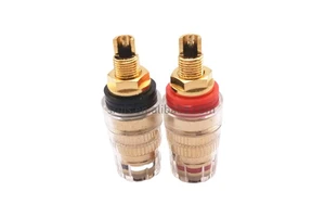 8mm Gold Banana Plug Socket Connector Hifi Binding Post for Amplifier Speaker Terminal Socket Connector