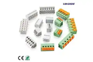 UL CE Certified PCB Spring Terminal Block 2-24 Pole Tool-Free Push Button Type Wire To Board Connector 5.0mm 5.08mm 7.5mm Pitch