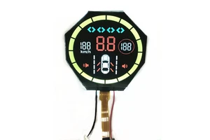 Custom VA Black Round Segment LCD Display Yellow/Green/Red/ Color LCD