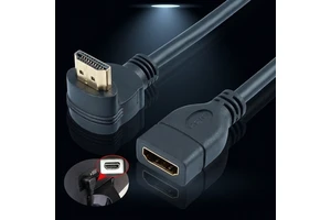 Right Angle HDMI Extension Cabel Male to Female 90 Degree Adapter High Speed 4K HDTV Monitor Projector TV Extender Cord