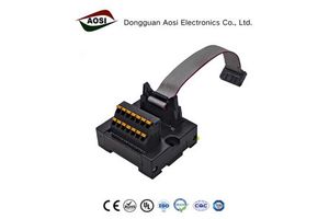 0.1\" Flat Ribbon Cable (FRC) Connector Breakout Board Module With IDC14 2x7Pin For Wire Connections Din Type