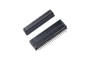 LECHUAN 2.54 mm Pitch 20-Pin Dual Row Straight Card Edge Connector 2x10 Position Gold Finger Board Socket Slot High Connectors