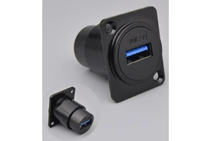 RJ45 USB 3.0 D-Sub Module Industrial Connector, Multi-Port Panel Mount Module