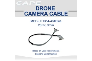 Custom Cable Assembly Camera Cable MCC-UL1354-46# Blue 26P-0.3mm PVC Insulated Tinned Copper FFC Wire Harness Custom Length