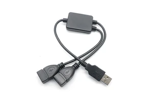 USB 2.0 a Male to Dual USB a Female Cable Extension Cord Adapter Cable Jack Y Splitter Charging Cable