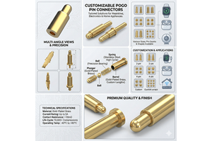 Hot Sale Customized 2.5mm Pitch Pogo Pins Connectors SMT DIP Spring Loaded Contact 1Row Gold Plating Pogo Pin Socket Connector