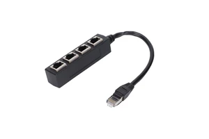 RJ45 Ethernet Network Expansion Splitter PC Internet 1 to 4 Plug Connector Parts RJ45 Ethernet Network Extension Cable Splitter