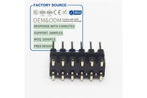 Factory Right Angle Pin Header 1.27mm 2mm 2.54mm Pitch And Female Header Connector