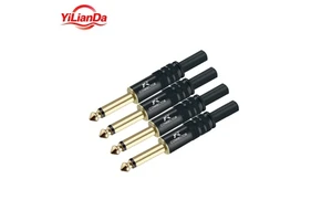 6.35mm 1/4 Inch Mono/Stereo Metal Audio Socket Guitar Jack Microphone Guitar Connector